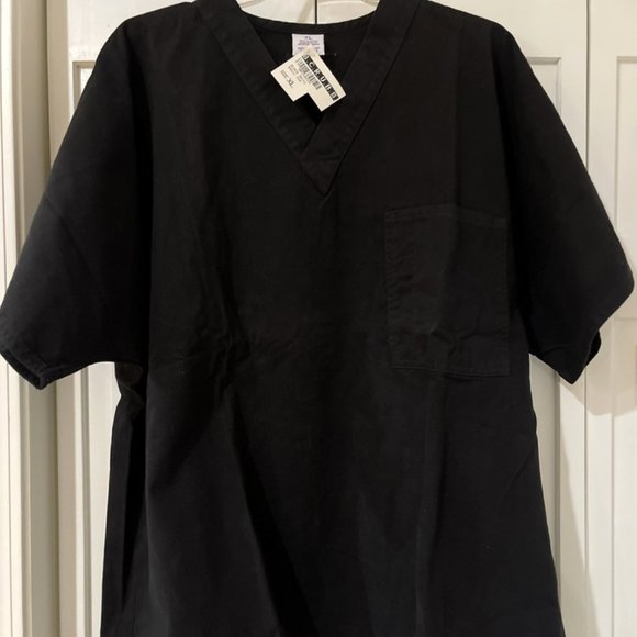 S.C.R.U.B.S. Scrub TOP XL Women's Black White BUNDLE of 2 Medical Nurse Uniform - Picture 2 of 10